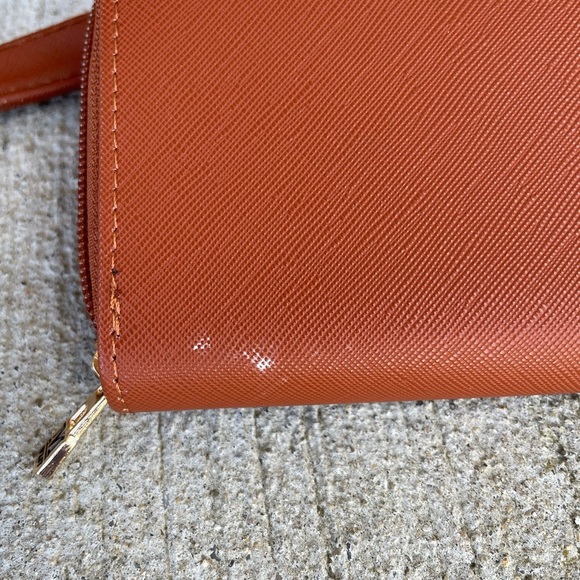 Montana West Crossbody Bag Purse Cognac Brown with matching wallet - Picture 7 of 10